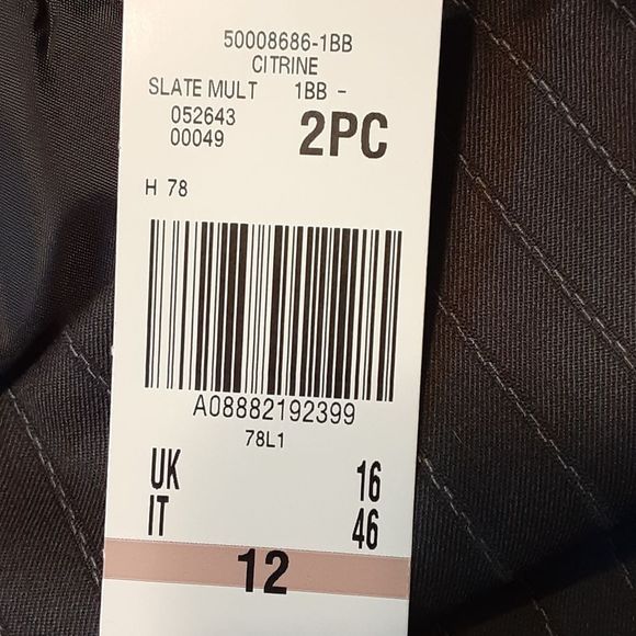 Anne Klein Grey Pin Stripe Skirt Suit - Picture 8 of 10